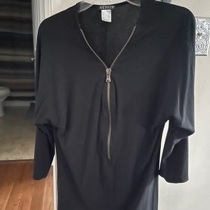 Black Venus Zippered Top